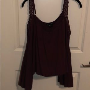 off the shoulder flowy top with lace